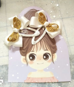 Set 2 kẹp tóc nơ xinh xắn cho bé gáihàng thủ công làm tại nhà.
