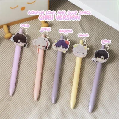 BOLPEN CHIBI LOVE DEEP AND SPACE PEN PENA ANIME MANGA SOUVENIR HAMPERS HADIAH GIFT PULPEN PEN PENA STATIONERY ALAT TULIS ANAK SEKOLAH SCHOOL KELAS GAME SYLUS XAVIER ZAYNE CALEB RAFAYEL