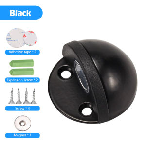 FYBEE Stainless Steel Rubber Magnetic Door Stopper Non Punching Sticker Hidden Door Holders Floor Mounted Door Stops Anti-collision Door Stop