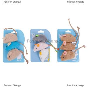 [COD] Fashion Change Cat toy imitation Plush mouse 3 pack containing cat mint to amuse cat