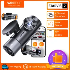  Vantrue N4 Pro 3 Channel 4K WiFi Dash Cam, STARVIS 2 IMX678  Night Vision, 4K+1080P+1080P Front Inside and Rear Triple Car Camera, Voice  Control, GPS, 4K HDR, 24 Hours Parking Mode