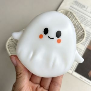 MAKERVY Petrolatum Material Cute Halloween Ghost Stress Toy Soft Stress Relief Shapeable Pinch Toy Gift Relax Slow Rebound Pinch Toy For Kids Adults