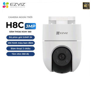 Camera Ngoài Trời H8C ( C8C ) 3MP/5Mp - Đèn Còi Báo Động - Màu Ban Đêm - Đàm Thoại 2 Chiều - Xoay 360 Độ - Chính hãng Ezviz