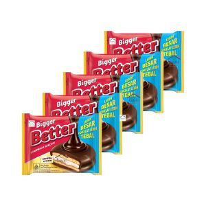 5PCS Better Bigger Sandwich Biskuit Sandwich Lapis Coklat