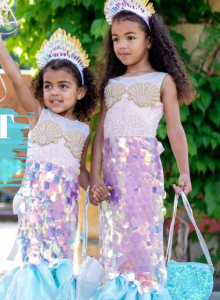 MERMAID ARIEL MERMAID DRESS COSTUME GIRLS SQUEEN HOLOWEN BIRTHDAY LITTLE MERMAID DRESS