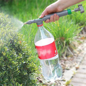 Manual High Pressure Sprayer Adjustable Universal Pull Out Type Drink Bottle Spray Atomizing Nozzle Garden Watering Irrigation Tool