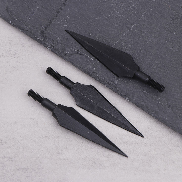 MEIK 3Pcs Crossbow Arrow Tip Point Arrow Heads Carbon Steel Broadheads