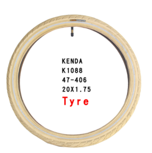 【Original】KENDA k1088 electric bike tire 47-406 20*1.75 Color 406 small diameter stab-proof with reflective strip tire