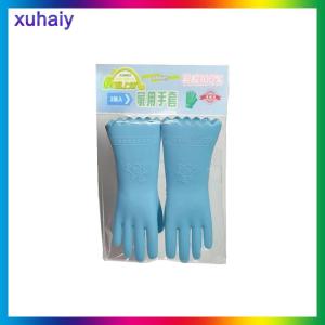 xuhaiy ถุงมือยาง1คู่ตุ๊กตาขนาดเล็กถุงมือทำความสะอาดแบบยาวจำลองอุปกรณ์ตกแต่งห้องครัวบ้านตุ๊กตา1:12เฟอร์นิเจอร์