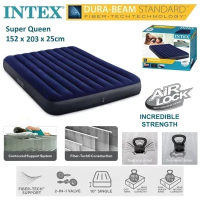 🏅Intex Inflatable Air Bed Mattress Single / Super Single / Queen / Super Queen / King