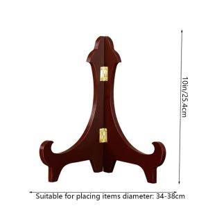YUBAGUANB Wooden Multifunction Decorative Storage Bracket Home Decor Tea Cake Dish Storage Rack Easel Plate Rack Display Stand