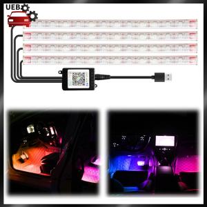 [Ueb Wholesale Mall]48 LED USB Car Ambient Lights IP65 Waterproof Atmosphere Light Strip Auto Interior Decorative Lamp Car Decor Accessories