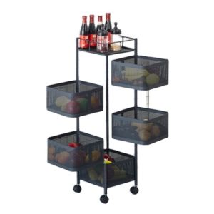 Rotating Shelves and Wheels 3 -5 Layers Vilan Multifunction Kitchen Organizer Storage Stand