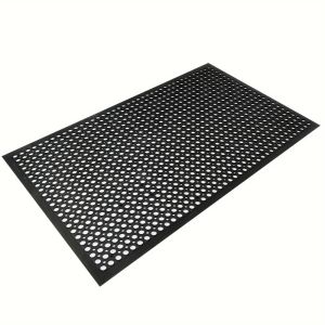 VOYUE Rubber Rubber Matting Anti Slip Black Door Mat  Modern Style Kitchen Mat Home Kitchen