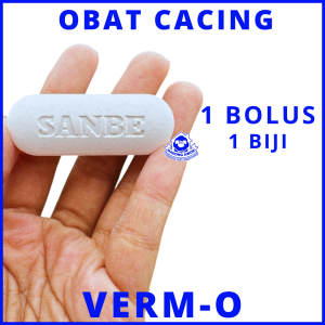 VERM O 1 BOLUS - SANBE HEWAN TERNAK - OBAT CACING GELANG PITA PARU-PARU SAPI KAMBING DOMBA KUDA