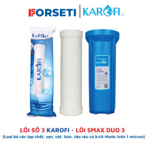 Bộ 3 Lõi lọc nước Karofi 123 dùng cho máy lọc nước RO Karofi Smax DUO 123- Hàng Chính Hãng