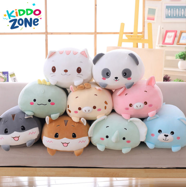 KiddoZone Animal Plush Pillow Cat Plush Toy Cartoon Soft Stuffed Dolls ...