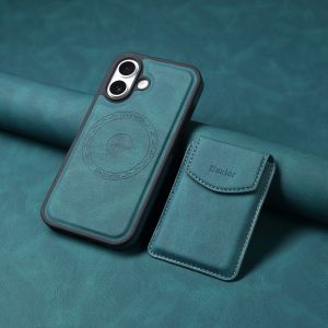 new Wireless Charging Magnet Faux Leather Phone Case Card Holder Stand Wallet 2-in-1 For iPhone 17 Pro Max 16 Plus 15 14 13 12 hot