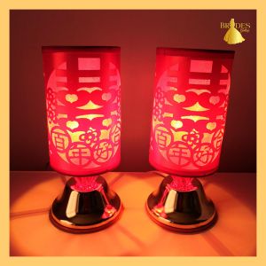 BD Lampu Wedding Elektrik Sepasang 1 Set Isi 2 Pcs Wedding Lamp Lampu Pernikahan Shuangxi Sangjit / Lampu Nikah WED37