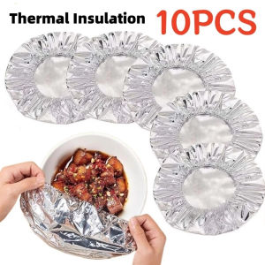 10Pcs Bowl Cover Aluminum Foil Food Grade Food Insulation Kitchen Dish Cover