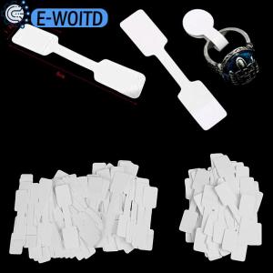 E-WOITD 50 100Pcs Blank price tags necklace ring jewelry labels paper stickers