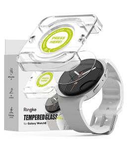 RINGKE® TEMPERED GLASS PRO Zero Changes Failure Samsung Galaxy Watch 9/ 8 (2-Pack) Complete Tempered Glass Protection