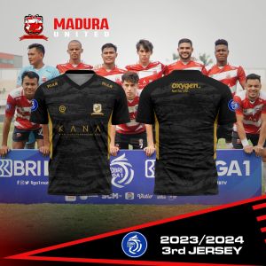 JERSEY MADURA UNITED HITAM 3RD 23/24 FREE NAMASET