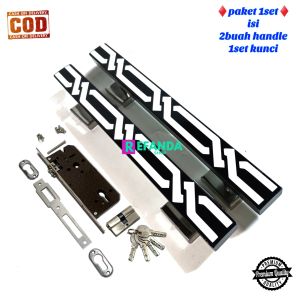 set gagang handle tarikan pintu rumah minimalis pilihan panjang 33cm 45cm dan 60cm bahan stainless tersedia untuk pintu depan dan kamar daun pintu 1/2 model kupu tarung
