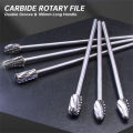 10pcs 3mm Shank Drawing Tungsten Carbide Milling Cutter Rotary Tool Burr Double Diamond Cut Rotary Dremel Metal Wood Electric Grinding【free A Conversion  Adapter】Carbide Tungsten Steel Double Rotary File Head Woodworking Grinding Head Root Carving Cutt. 