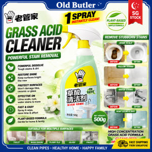Old Butler Oxalic Acid Bathroom Cleaner 500ml Heavy Limescale Urine Stain Remover Spray for Toilet Tile Basin Tub Pine Scent
