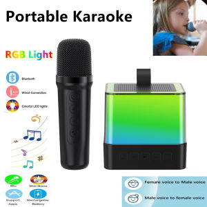 2023 New High Karaoke Speaker Machine for Adults With RGB Light Portable Rechargeable Kareokee Machine with 2 Bluetooth Wireless Microphone for home
