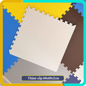 Thảm Xốp Lót Sàn Màu Pastel- Kích thước 60x60x2cm Vân Chữ Thập Hàng Việt Nam