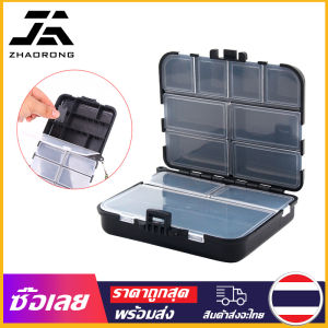 ZHAORONG กล่องเคส สําหรับใส่จัดเก็บเหยื่อตกปลา 2ชั้น ช่องแบบพกพา อเนกประสงค์ กล่องใส่เหยื่อตกปลา
