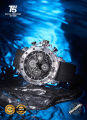 T5 Watch Malaysia TH4004G Acrylic Casing & Chronograph Date Rubber Silicon band Watch. 