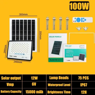 KEELAT Solar Emergency Lights Working Lamp Warning Light Outdoor Camping Lamp IP67 Rechargeable Emergency Lamp Hiking Solar lights
