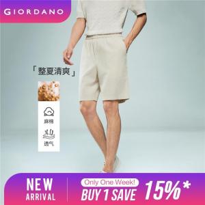 GIORDANO Men Shorts Elastic Waist Drawstring Shorts Casual Stylish Trendy Elegant Comfortable Fashion Classic 13106218