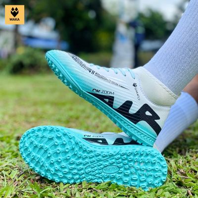 Giày đá banh cổ cao WAKA -WAKAFLY size 34-44 khâu full đế_Giày bóng đá trẻ em Vapo 15 sân cỏ nhân tạo