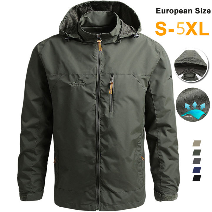 Men's Military Rain Tactical Jacket Casual Sport Waterproof Jacket Coat  hoodie Windbreaker Coat Riding Jacket Lazada PH