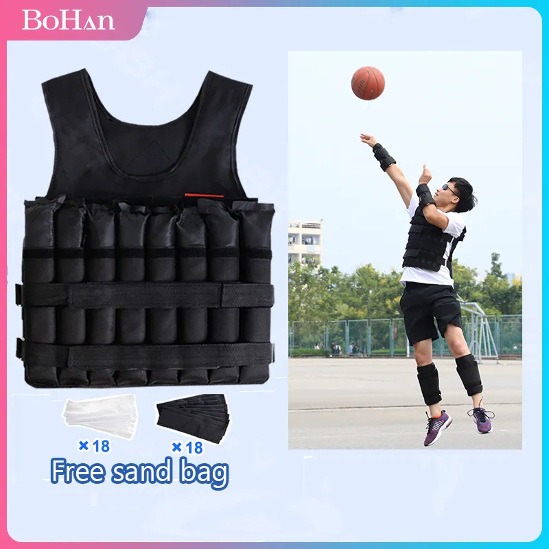 1 30KG Weight Vest Weighted Vest Adjustable Loading For Basketball Body Training Fitness 16Pouchs Lazada PH