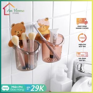 [SIÊU RẺ] Cốc - Ly Đựng Bàn Chải Kem Đánh Răng Hình Gấu Siêu Dính ANHOME Giá Rẻ