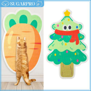 Cute Cartoon Cat Scratch Mat Wall Mounted Self-adhesive Felt Cat Scratch Pad Furniture Protector Cat Scratching Board Cat Supply