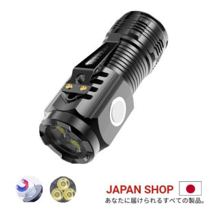 【Ready stock】Powerful XHP50 LED Flashlight Waterproof 18650 Torch With Side Light 7 Modes Camping Fishing Lantern USB Rechargeable Zoom Lamp