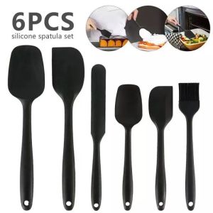 6PCS Kitchen Tools Silicone Cooking Utensils Set Non-stick Spatula Shovel Cooking Tools Set