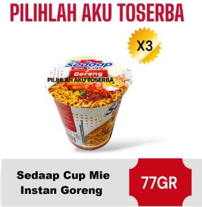 Mie Instant Mie Sedaap CUP Goreng - ( HARGA 3 PCS )