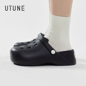 UTUNE Thick Sole Sandals Platform Shoes for Women Outdoor Fashion Slippers Street Slides EVA Soft Non-slip Summer