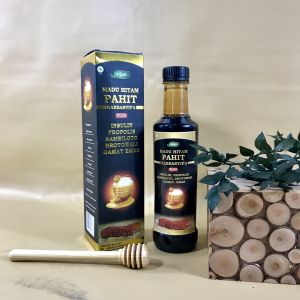 Madu Hitam Pahit - 470 Gr HabbaSyifa Plus Insulin Propolis Sambiloto Brotowali Gamat Emas