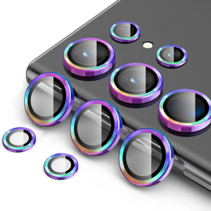 Dành For Samsung Galaxy S25 Ultra S25 Plus S25 Tấm bảo vệ ống kính máy ảnh Hợp kim nhôm Kính cường lực kim loại Phim máy ảnh For s24 ultra s23 ultra Full Cover Bảo vệ màn hình hình tròn Bảo vệ phụ kiện Vỏ máy ảnh bằng kính cường lực