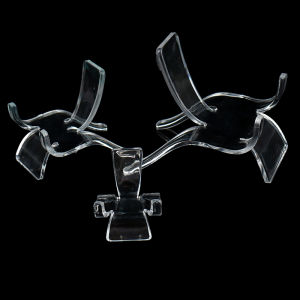 Fantic 2pcs acrylic shelf stones cluster stand Mineral specimen display holder