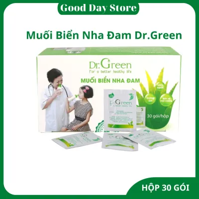 Muối rửa mũi Dr Green nha đam hộp 30 gói - Muối biển nha đam