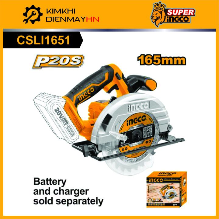 Máy cưa đĩa tròn dùng pin 20V Ingco CSLI1651 | Lazada.vn